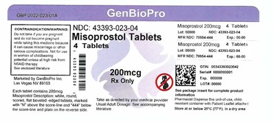 Label Image For 200ug (Misoprostol 200mcg)